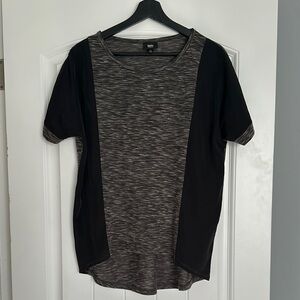 Massimo Black Two-Tone Short Sleeve Tee